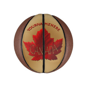 Canada Basketball Personalized Maple Leaf Balls