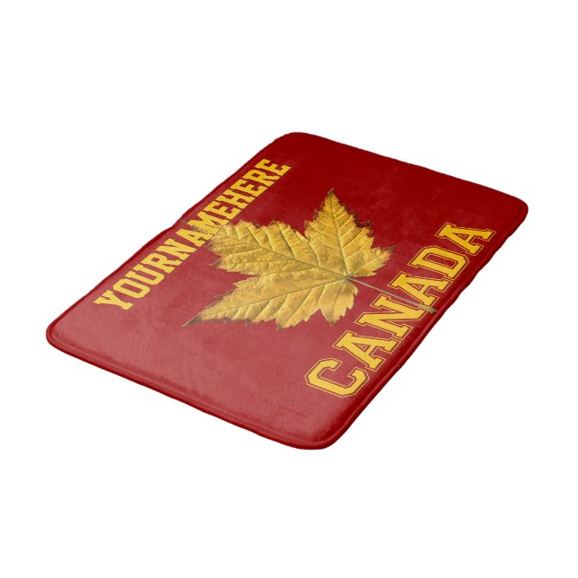 Canada Bath Mat Custom Varsity Canada Souvenir (Angled)