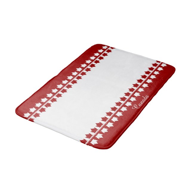Canada Bath Mat Personalized Canada Souvenir Decor (Angled)