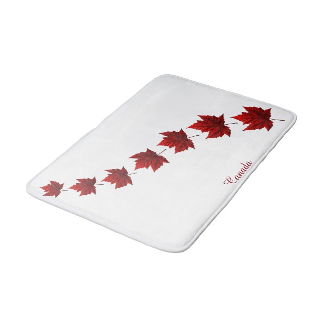 Canada Bath Mat Personalized Canada Souvenir Decor (Angled)