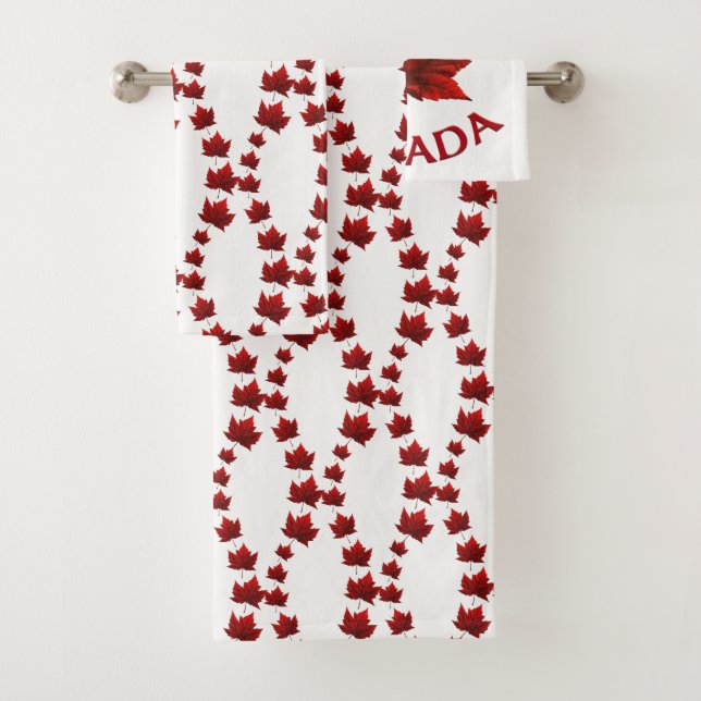 Canada Bath Towel Set Custom Canada Souvenirs (Insitu)