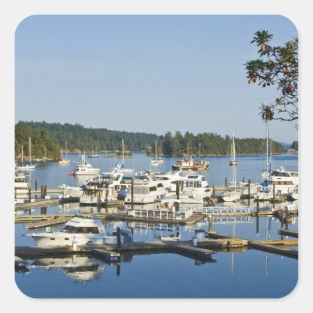 Canada, BC, Gulf Islands, Salt Spring Island, Square Sticker (Front)