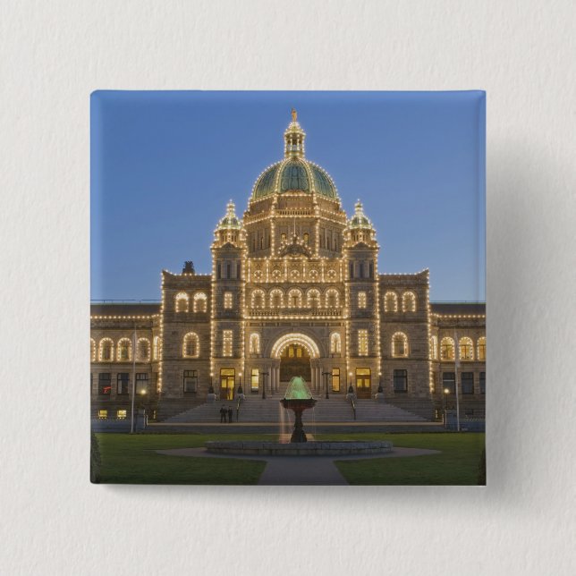 Canada, BC, Victoria, BC Legislature Building at Pinback Button (Front)