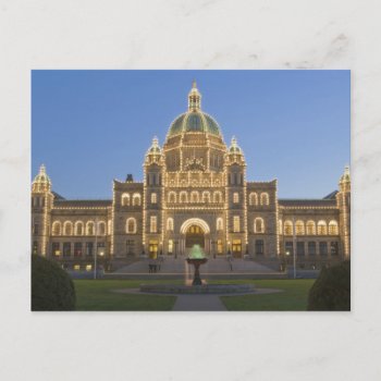 Canada  Bc  Victoria  Bc Legislature Building At Postcard by takemeaway at Zazzle