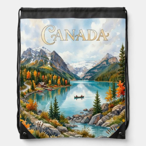 CANADA. Beautiful landscape. Drawstring Backpack