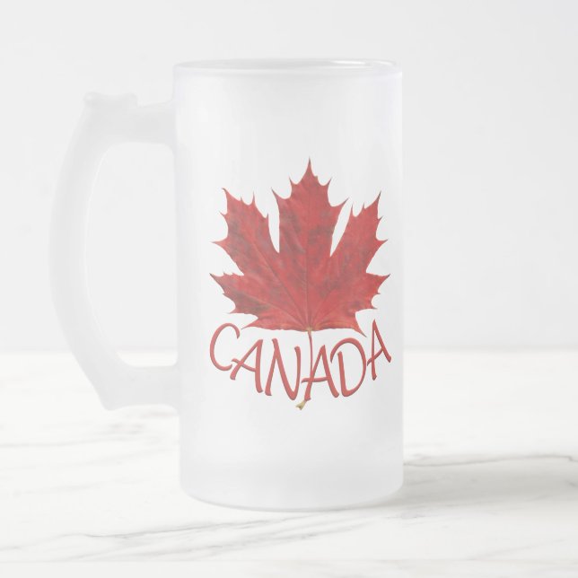 Canada Beer Mug Canada Maple Leaf Souvenir Glasses (Left)
