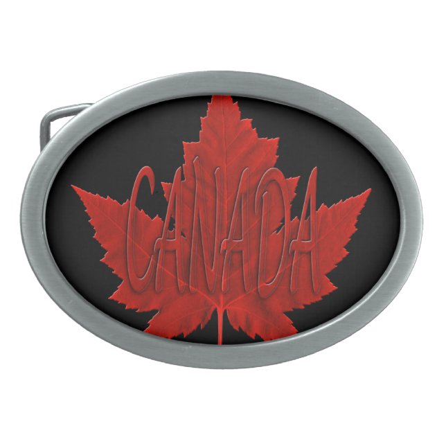 Canada Belt Buckle Canadian Maple Souvenir Buckles (Front)