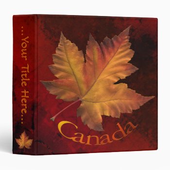 Canada Binder Canada Maple Leaf Photo Album Custom by artist_kim_hunter at Zazzle