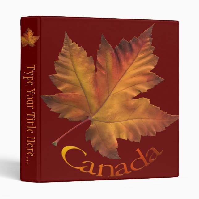 Canada Binder Custom Canada Souvenir Book Binder (Front/Spine)