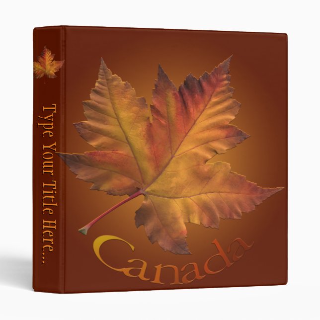 Canada Binder Custom Canada Souvenir Book Binder (Front/Spine)