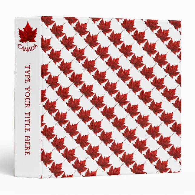 Canada Binder Custom Canada Souvenir Book Binder (Front/Spine)