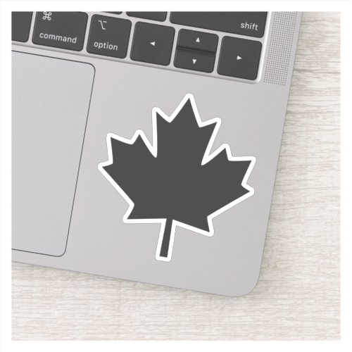 Canada Black Sketch Stylish Maple Leaf Sticker