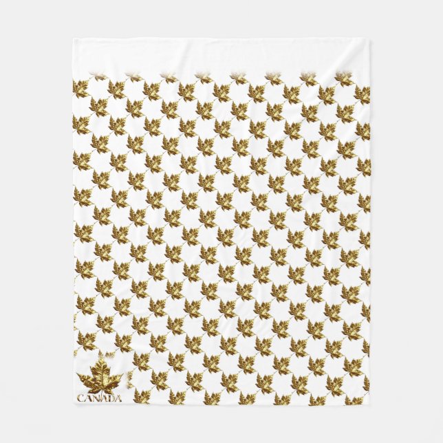 Canada Blanket Gold Canada Maple Leaf Blanket (Front)