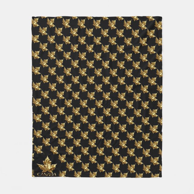 Canada Blanket Gold Canada Maple Leaf Blanket (Front)