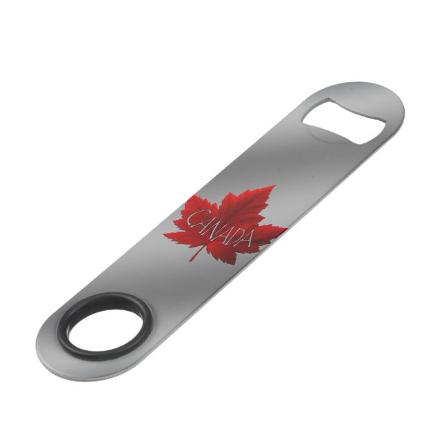 Canada Bottle Opener Canada Maple Leaf Souvenirs (Front Angled)