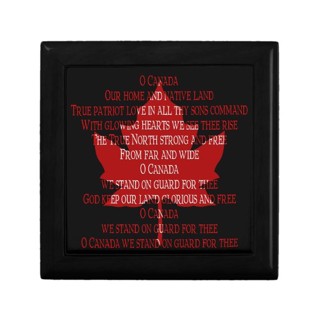 Canada Box Canada Anthem Souvenir Canada Box (Front)