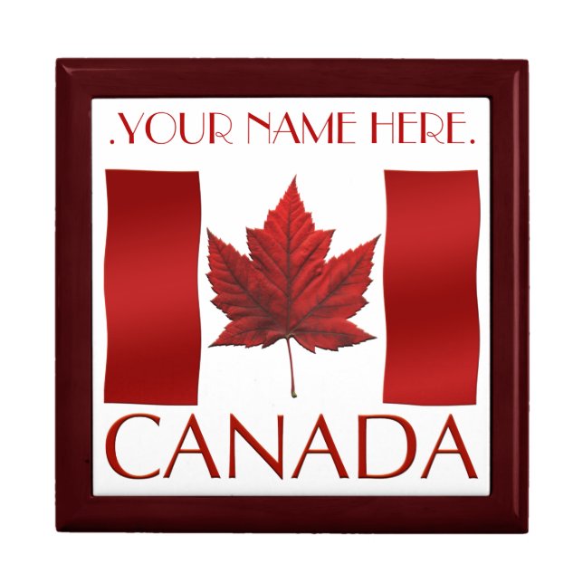 Canada Box Canada Flag Souvenir Jewelry Box Gift (Front)