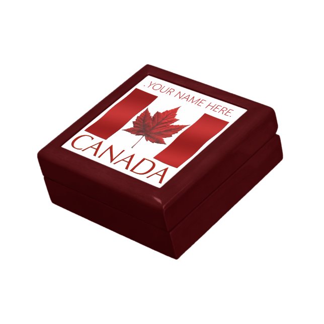 Canada Box Canada Flag Souvenir Jewelry Box Gift (Side)
