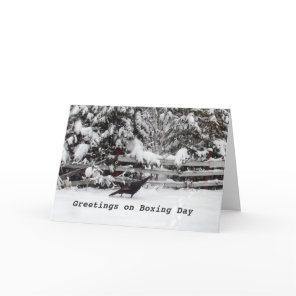 Canada Boxing Day Greeting Turkey Card