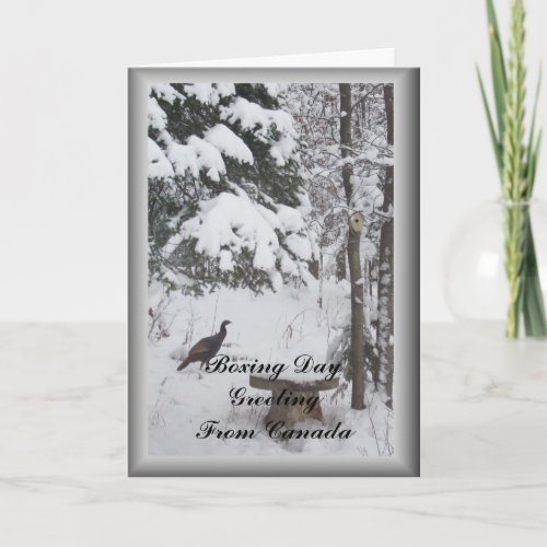 Canada Boxing Day Greeting_Turkey Framed Card