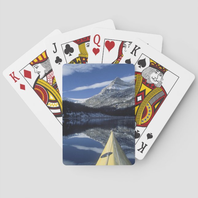 Canada, British Columbia, Banff. Kayak bow on Poker Cards (Back)