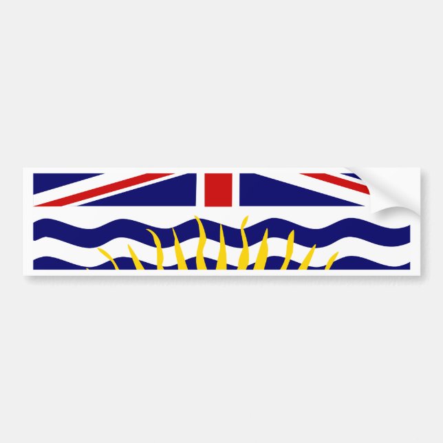 Canada British Columbia Flag Bumper Sticker (Front)