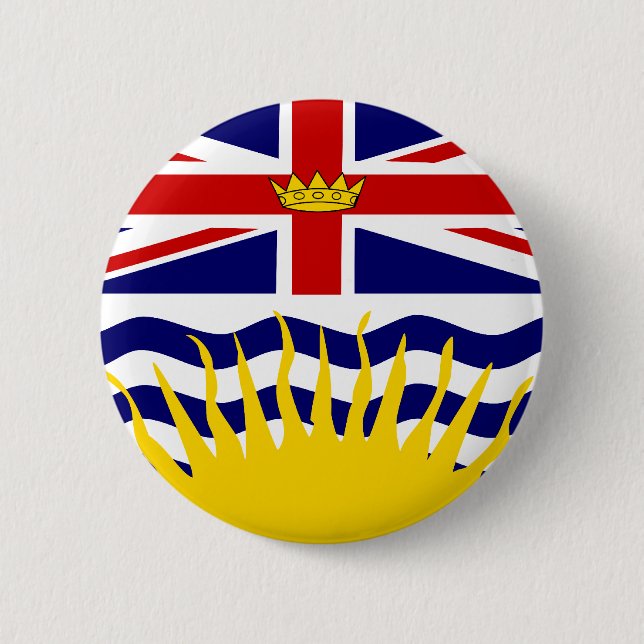 Canada British Columbia Flag Button (Front)