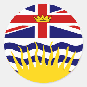 Canada British Columbia High quality Flag Classic Round Sticker