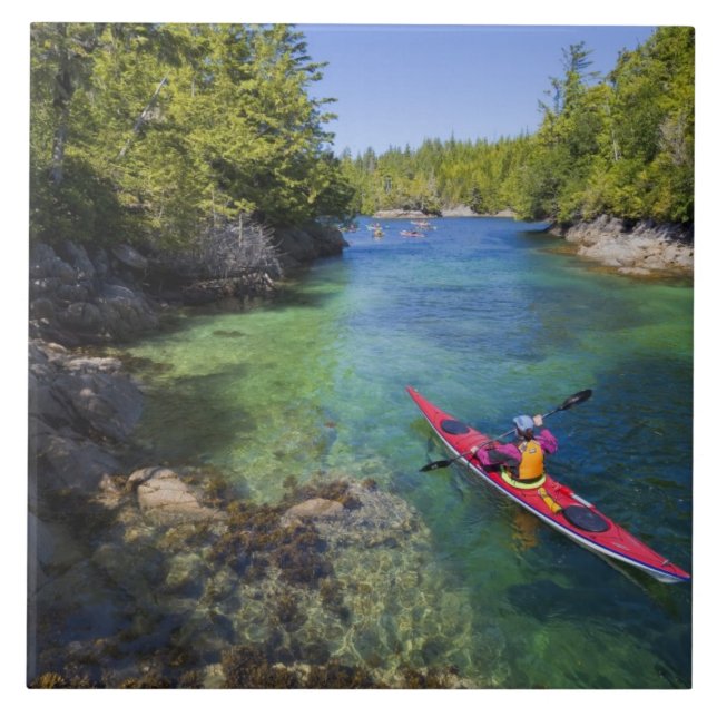 Canada, British Columbia, Vancouver Island. Sea Ceramic Tile (Front)