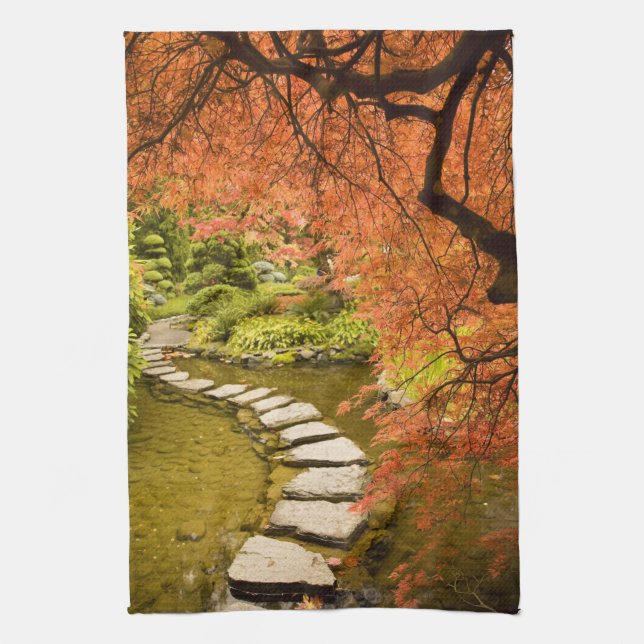 CANADA, British Columbia, Victoria. Autumn Towel (Vertical)