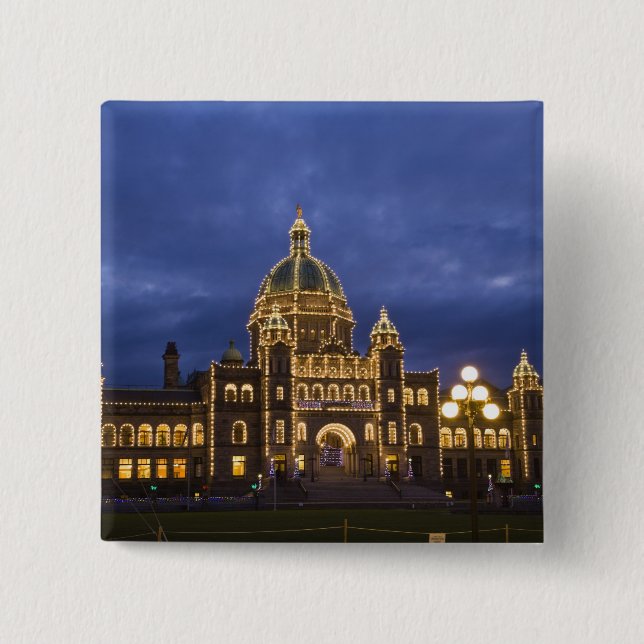CANADA, British Columbia, Victoria. Evening, Pinback Button (Front)