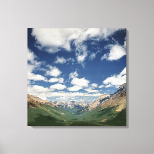 Canada British Columbia Yoho NP Puffy clouds Canvas Print