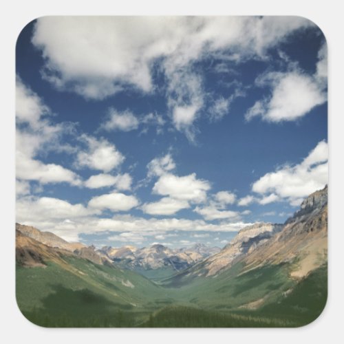 Canada British Columbia Yoho NP Puffy clouds Square Sticker