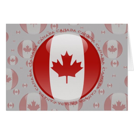 Canada Bubble Flag Cards (Front Horizontal)