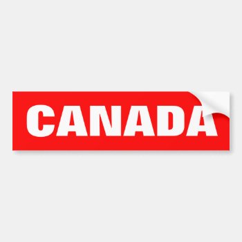 Canada Bumper Sticker by abbeyz71 at Zazzle