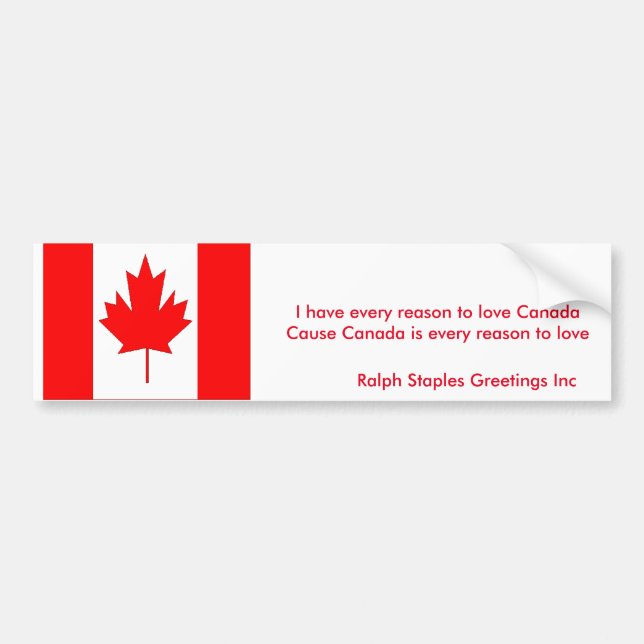 Canada Bumper Sticker (Front)