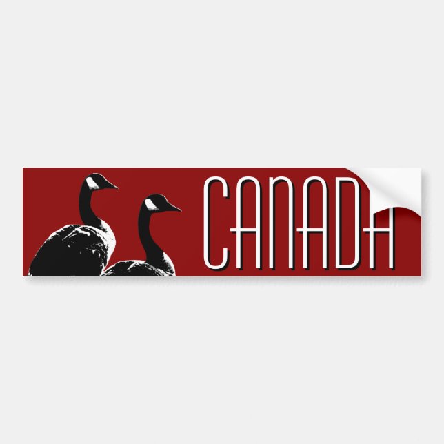 Canada Bumper Sticker Canada Geese Stickers (Front)