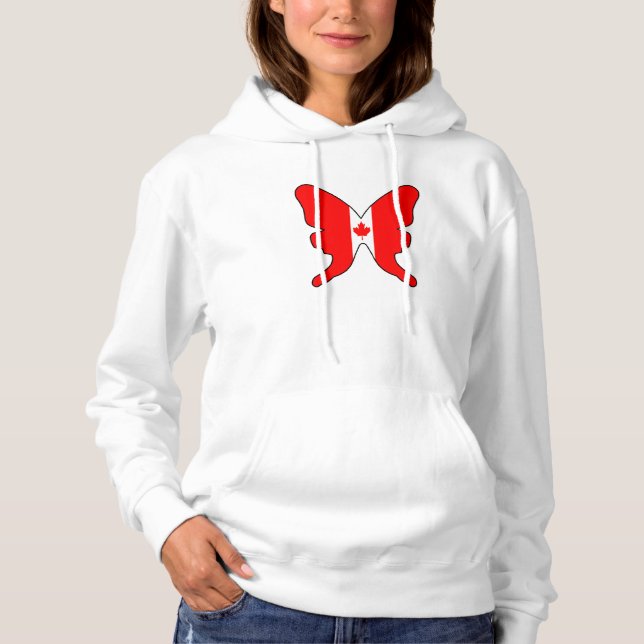 Canada Butterfly Women Hoodie (Front)