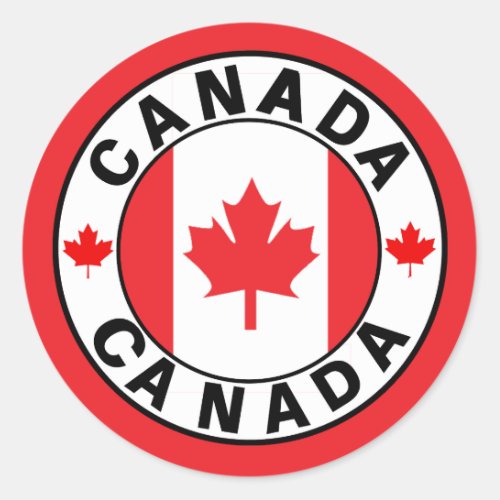 CANADA Canada Day Classic Round Sticker