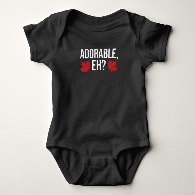 Canada Canada Day Maple Leaf Canadian Baby Bodysuit (Front)