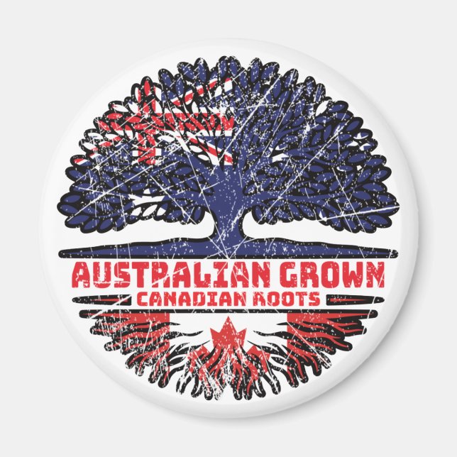 Canada Canadian Australia Australian Tree Roots Magnet (Front)