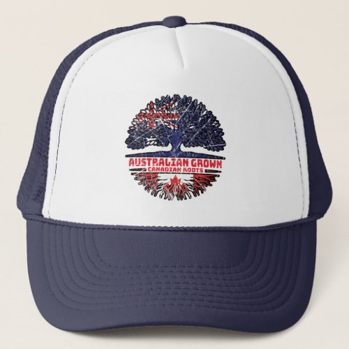 Canada Canadian Australia Australian Tree Roots Trucker Hat