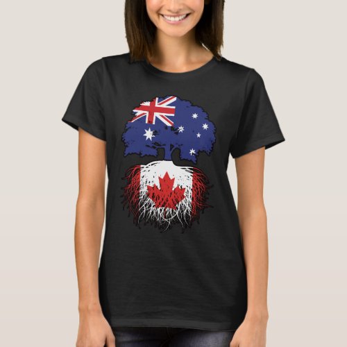 Canada Canadian Australian Australia Tree Roots T_Shirt