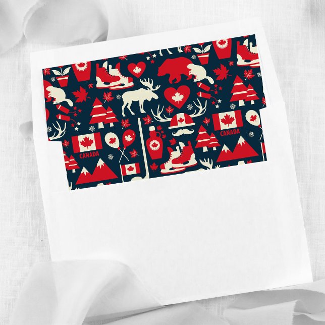 Canada Canadian Christmas Winter Moose Pattern Envelope Liner (Creator Uploaded)
