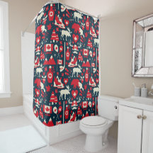 Canadian Flag Shower Curtains Zazzle