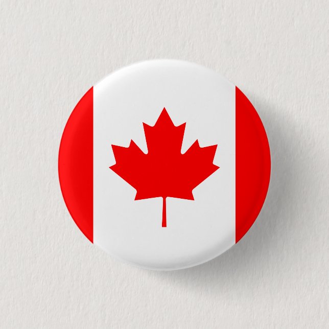 Canada (Canadian) Flag Button (Front)