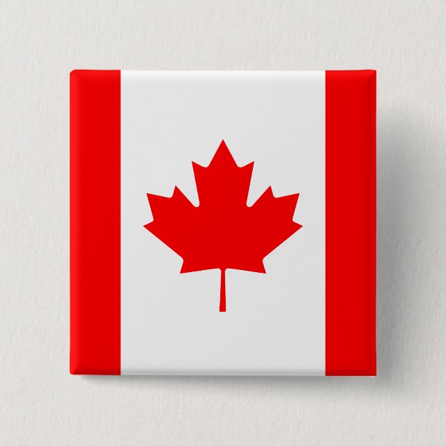 Canada (Canadian) Flag Button (Front)