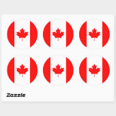 Canada/Canadian Flag Classic Round Sticker | Zazzle