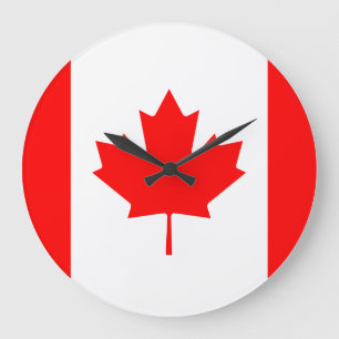 Canada (Canadian) Flag Large Clock