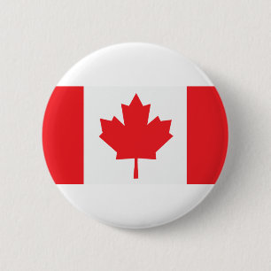 Canada Canadian flag Maple Leaf Button